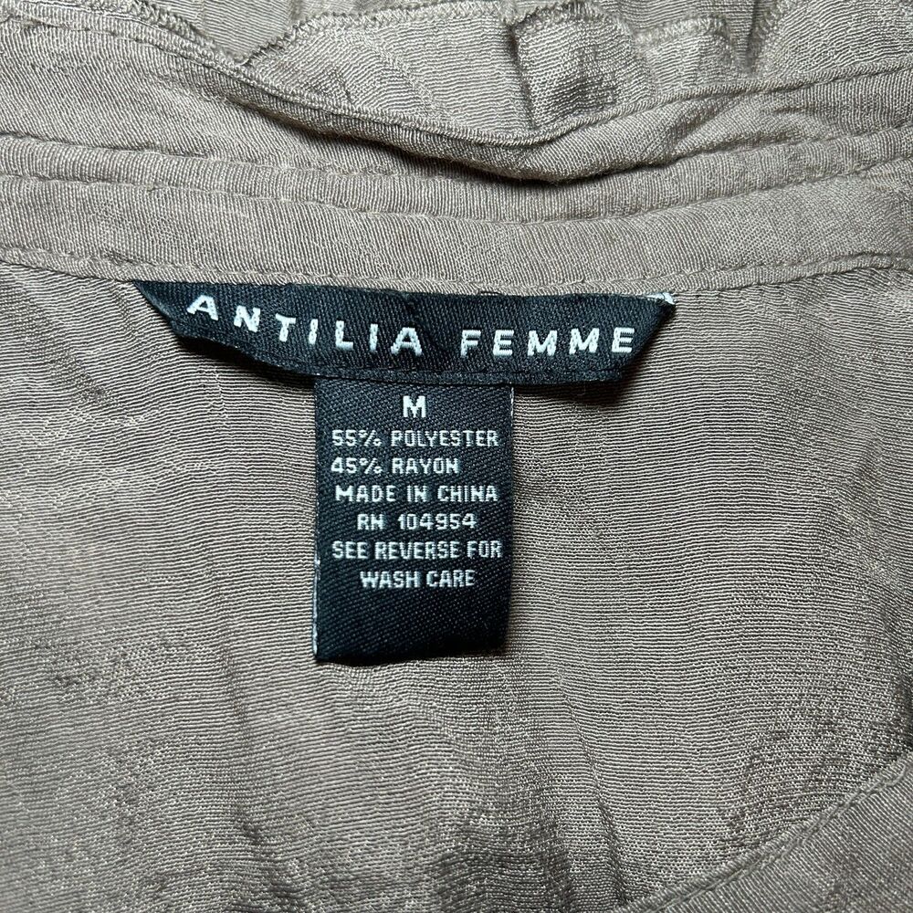 Antilia Femme Gray Ruffle Blouse - Picture 3 of 3